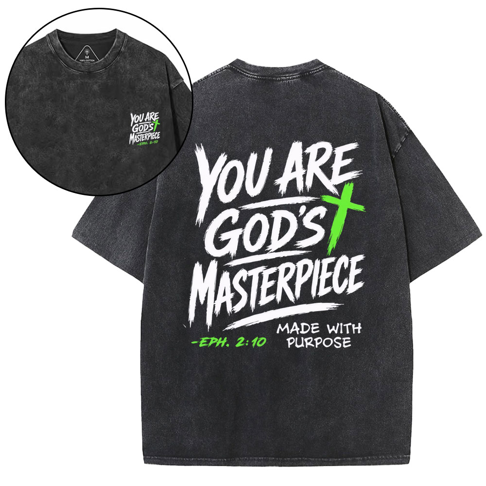 You Are God's Masterpiece Christian Washed T-Shirt