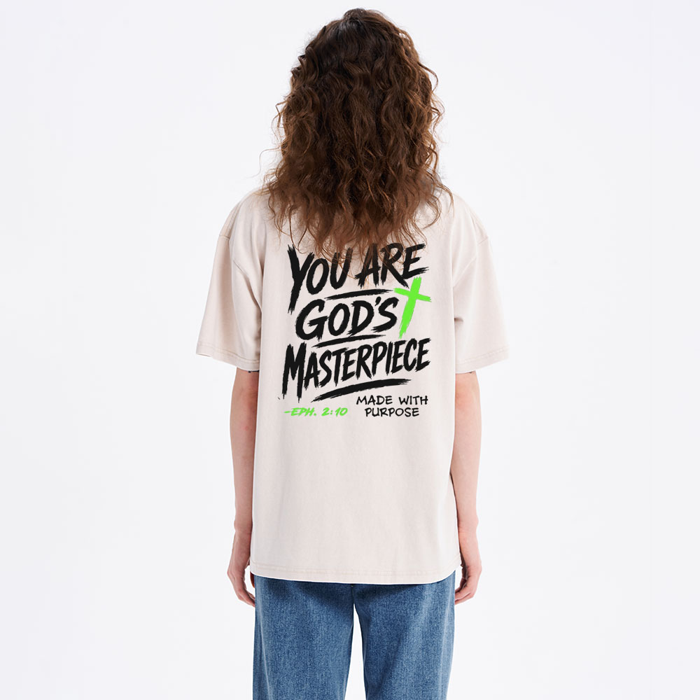You Are God's Masterpiece Christian Washed T-Shirt