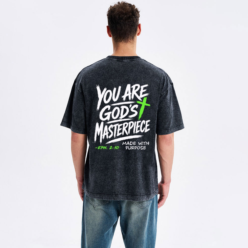 You Are God's Masterpiece Christian Washed T-Shirt