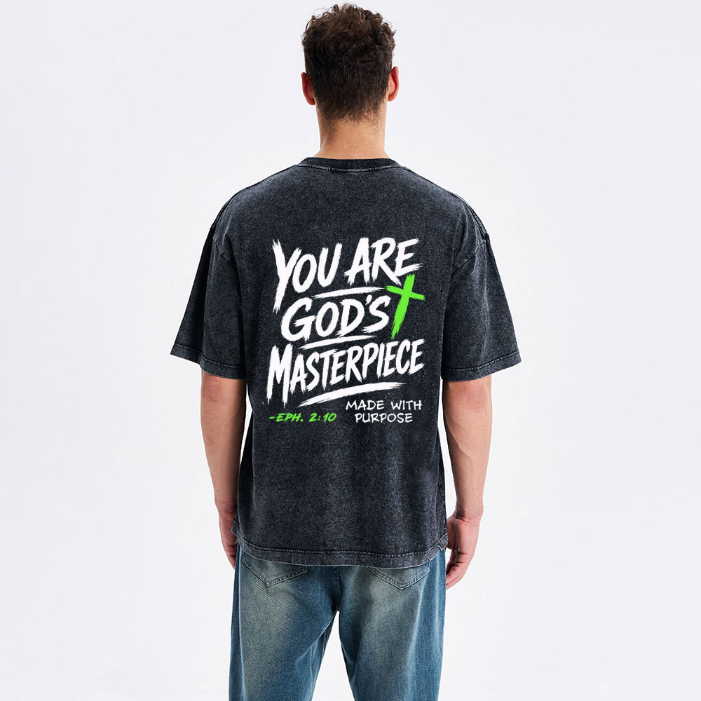 You Are God's Masterpiece Christian Washed T-Shirt