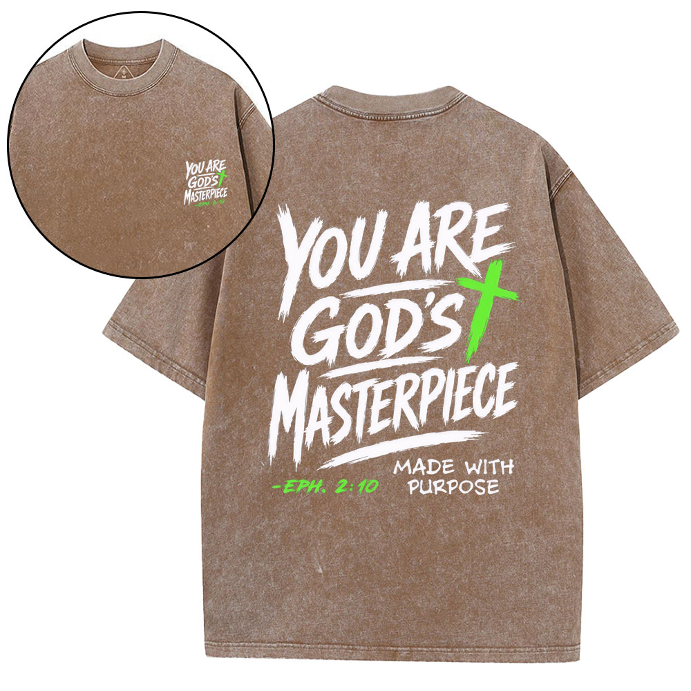 You Are God's Masterpiece Christian Washed T-Shirt