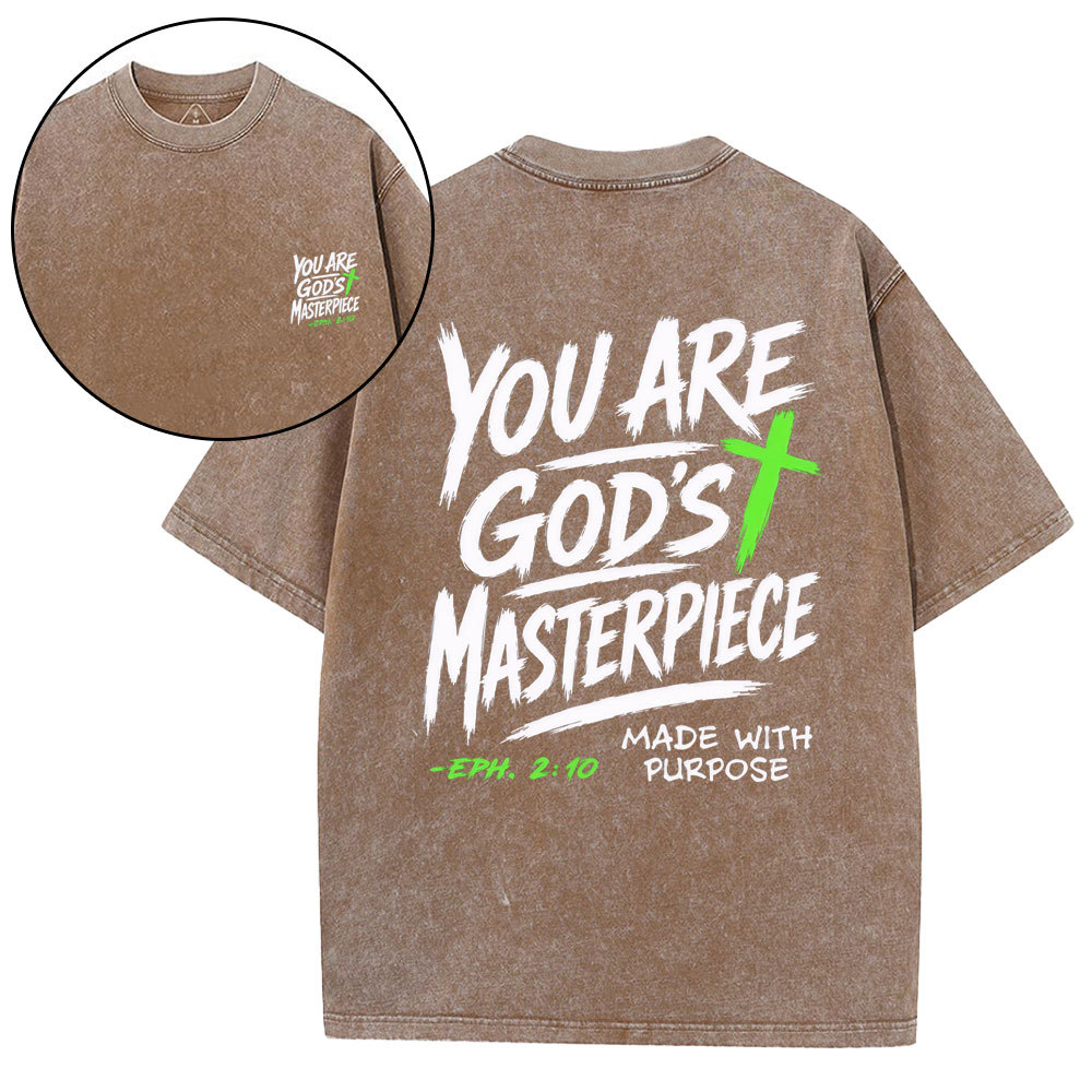 You Are God's Masterpiece Christian Washed T-Shirt