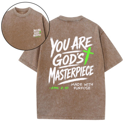 You Are God's Masterpiece Christian Washed T-Shirt