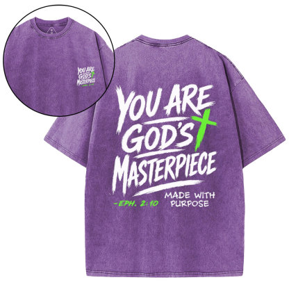 You Are God's Masterpiece Christian Washed T-Shirt