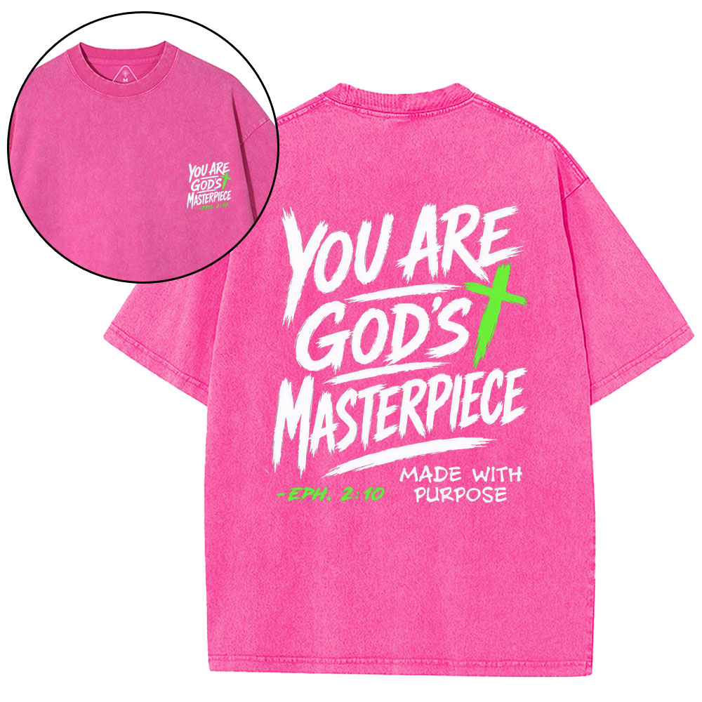 You Are God's Masterpiece Christian Washed T-Shirt