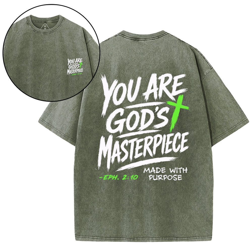 You Are God's Masterpiece Christian Washed T-Shirt