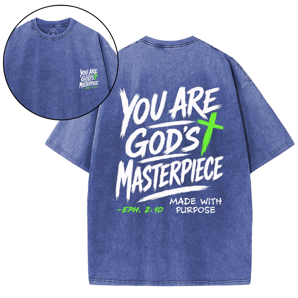 You Are God's Masterpiece Christian Washed T-Shirt