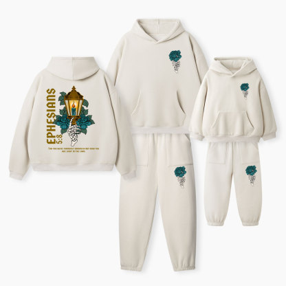 You Are Light In The Lord Christian Premium Matching Fleece Hoodie Set