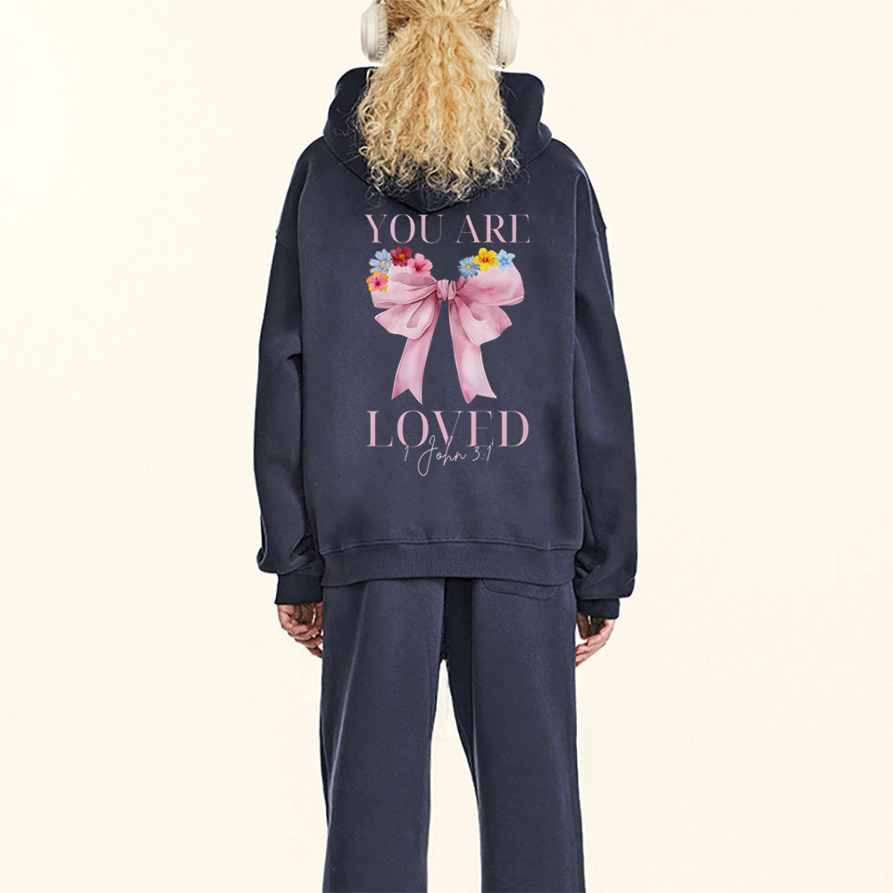 You Are Loved Christian Fleece Hoodie Set
