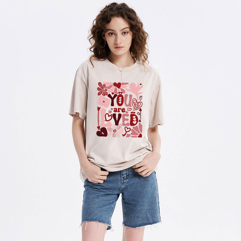 You Are Loved Christian Washed T-Shirt