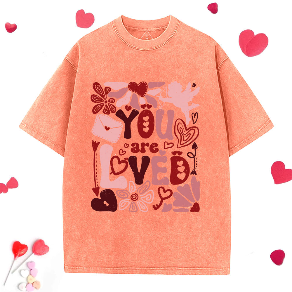 You Are Loved Christian Washed T-Shirt