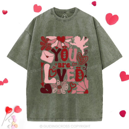 You Are Loved Christian Washed T-Shirt