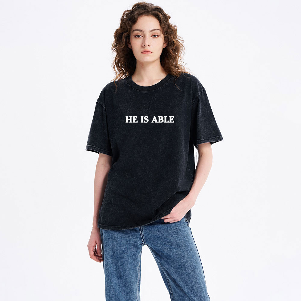 You Are More Than He Able Christian Washed T-Shirt