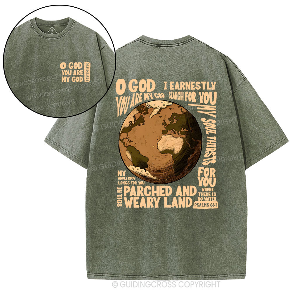 You Are My God Christian Washed T-Shirt