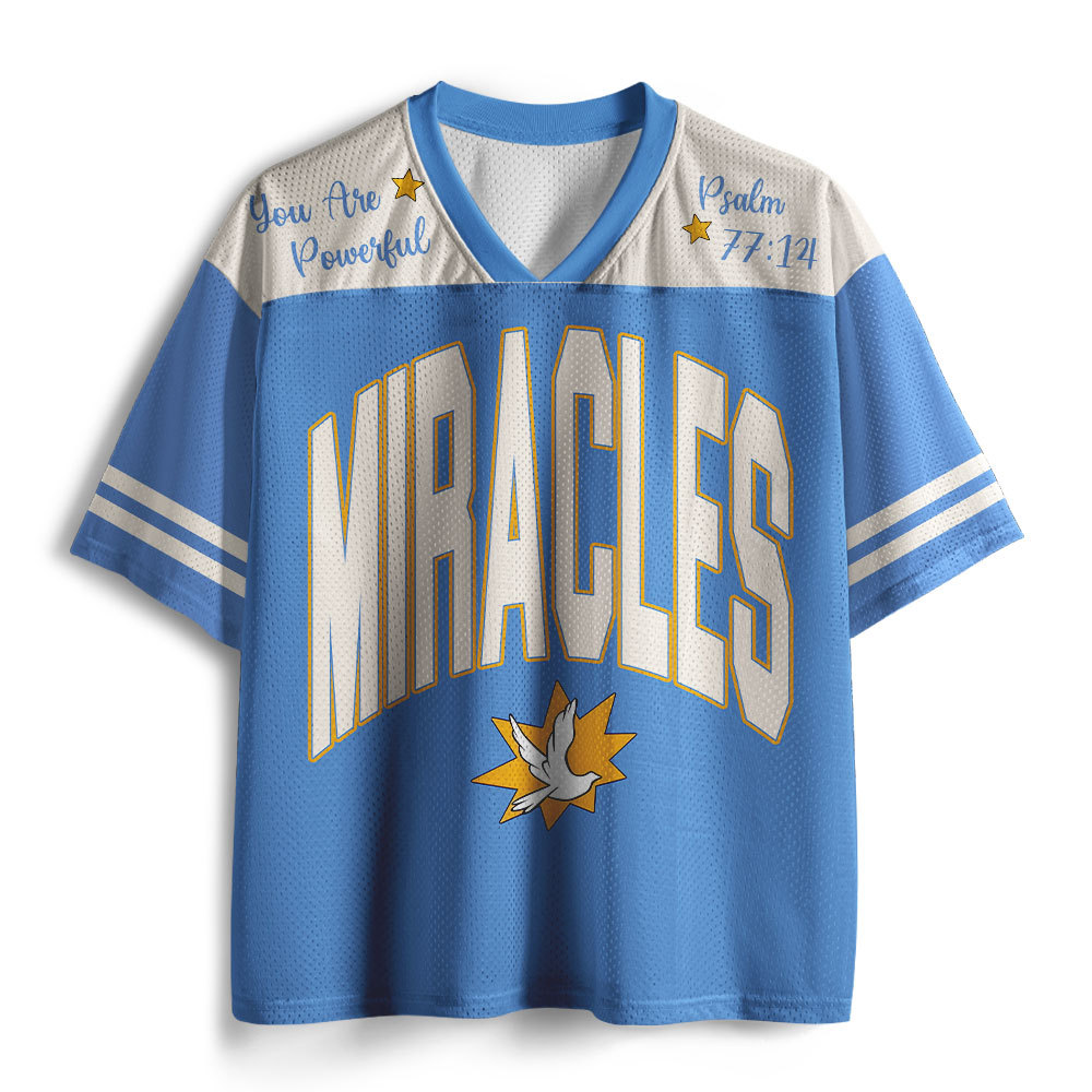 You Are Powerful Christian Blue Mesh Jersey