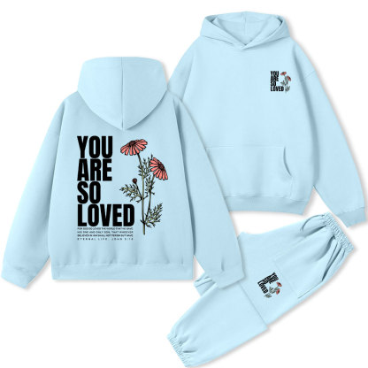 You Are So Loved Christian Premium Fleece Hoodie Set