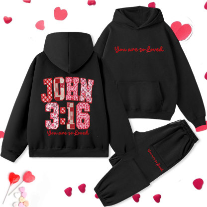 You Are So Loved Christian Premium Fleece Hoodie Set