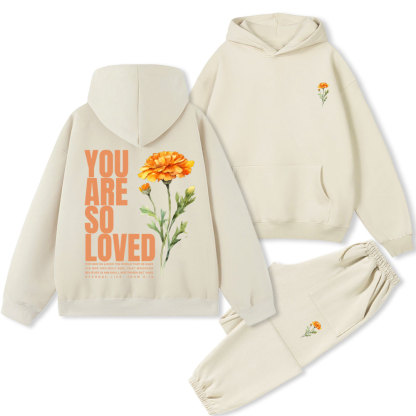 You Are So Loved Christian Premium Fleece Hoodie Set