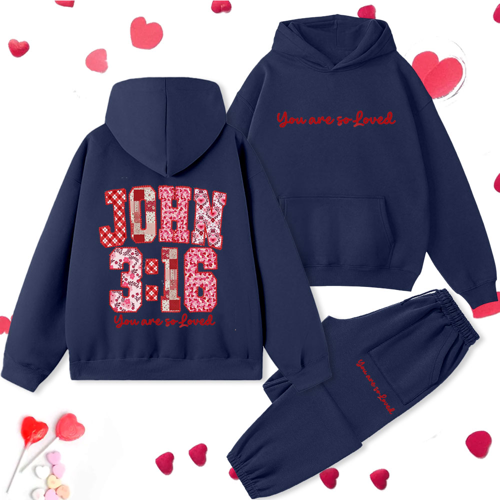 You Are So Loved Christian Premium Fleece Hoodie Set