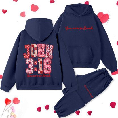 You Are So Loved Christian Premium Fleece Hoodie Set