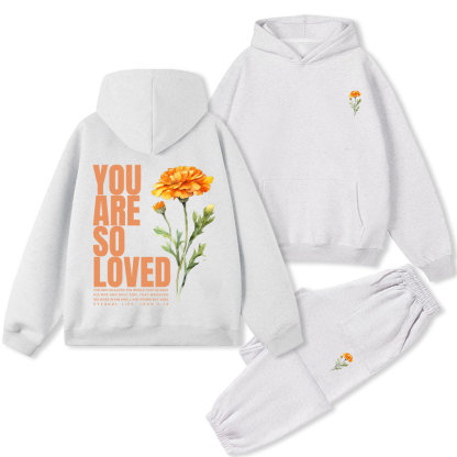You Are So Loved Christian Premium Fleece Hoodie Set