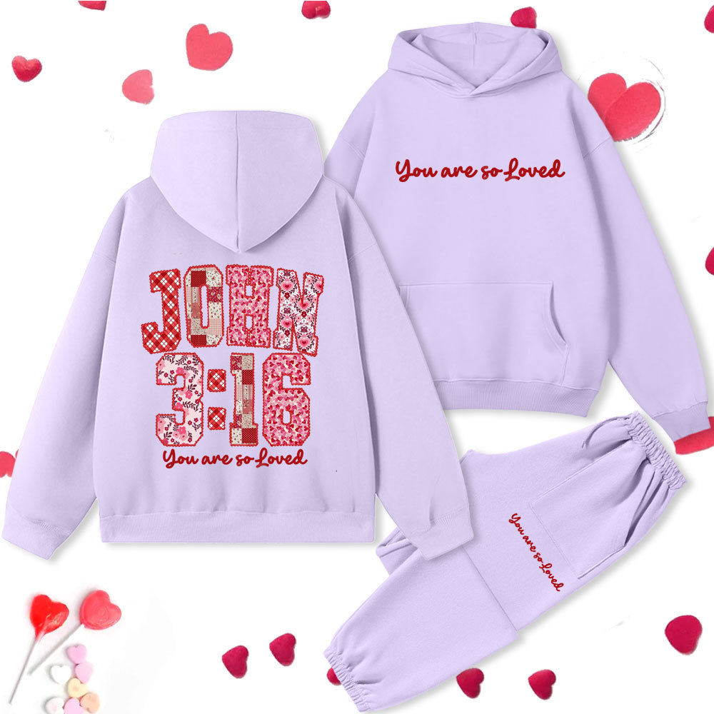 You Are So Loved Christian Premium Fleece Hoodie Set