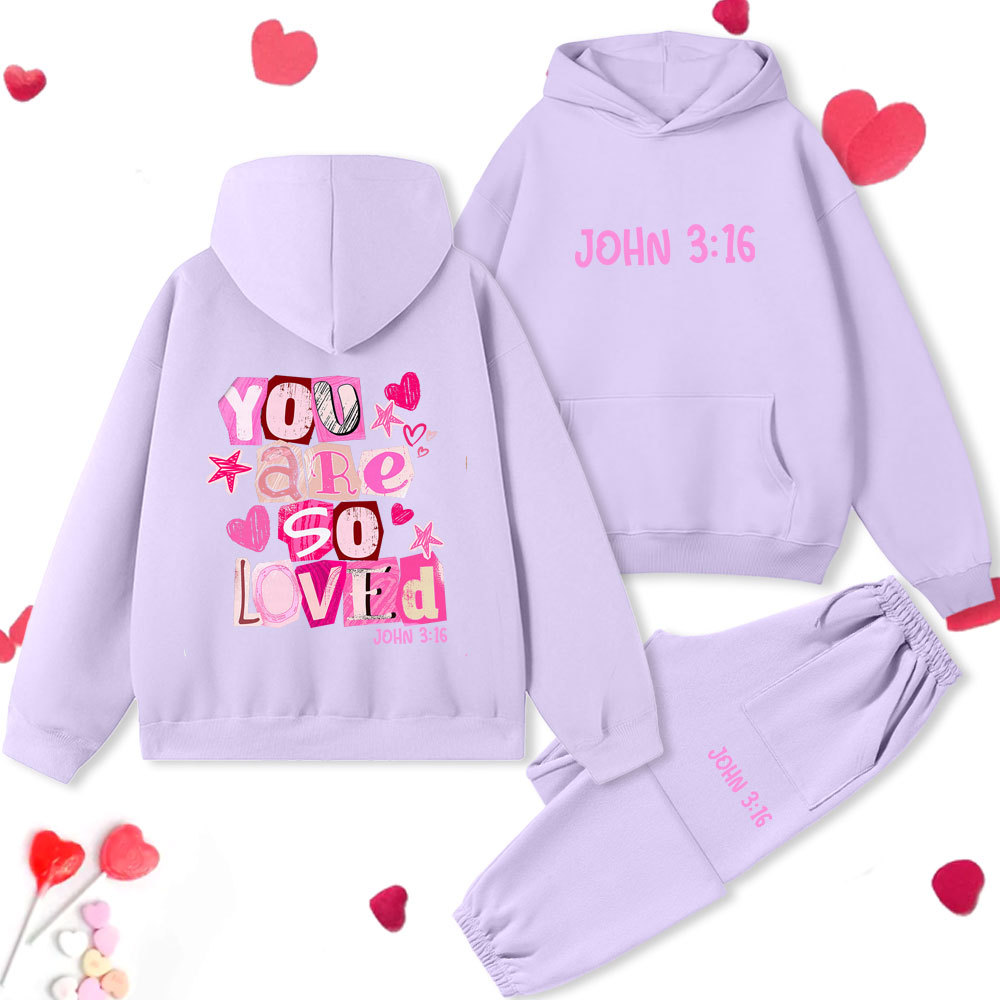 You Are So Loved Christian Premium Fleece Hoodie Set