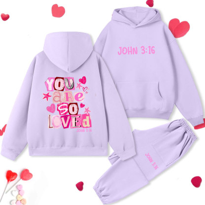You Are So Loved Christian Premium Fleece Hoodie Set