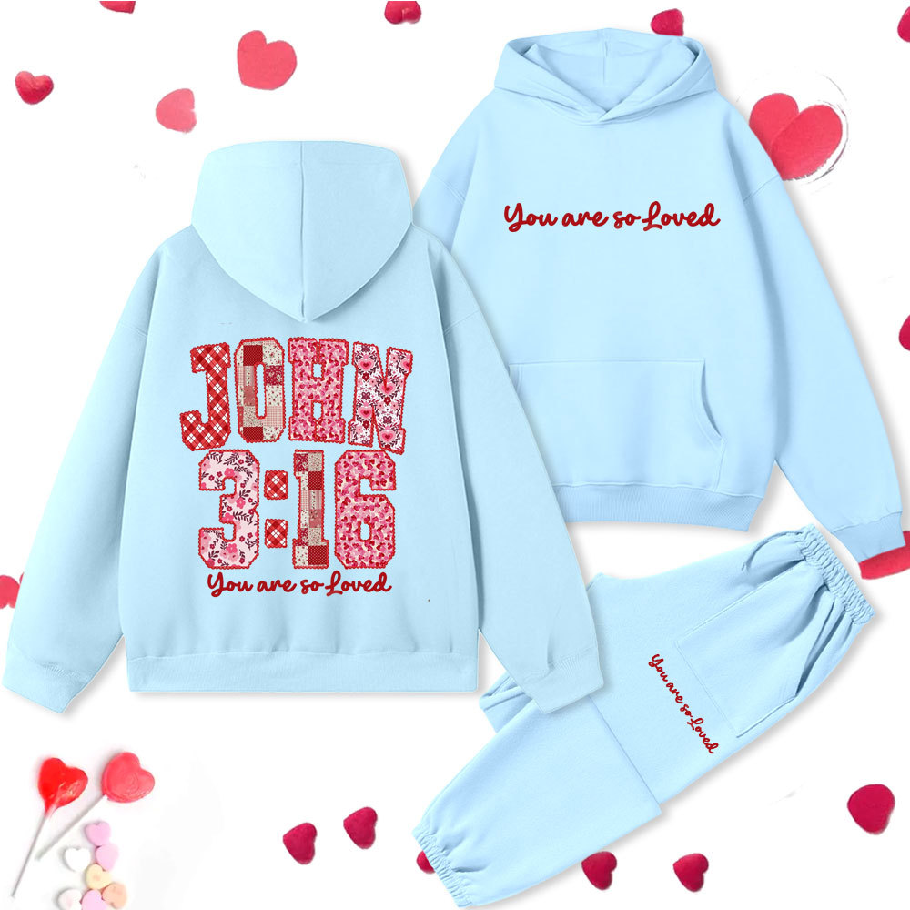You Are So Loved Christian Premium Fleece Hoodie Set