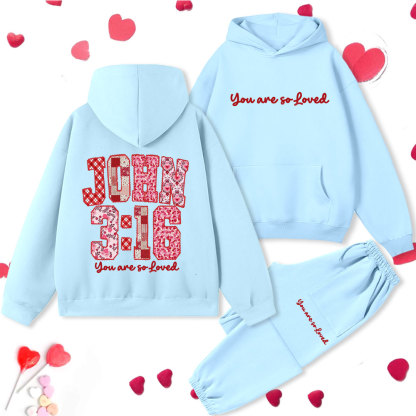 You Are So Loved Christian Premium Fleece Hoodie Set