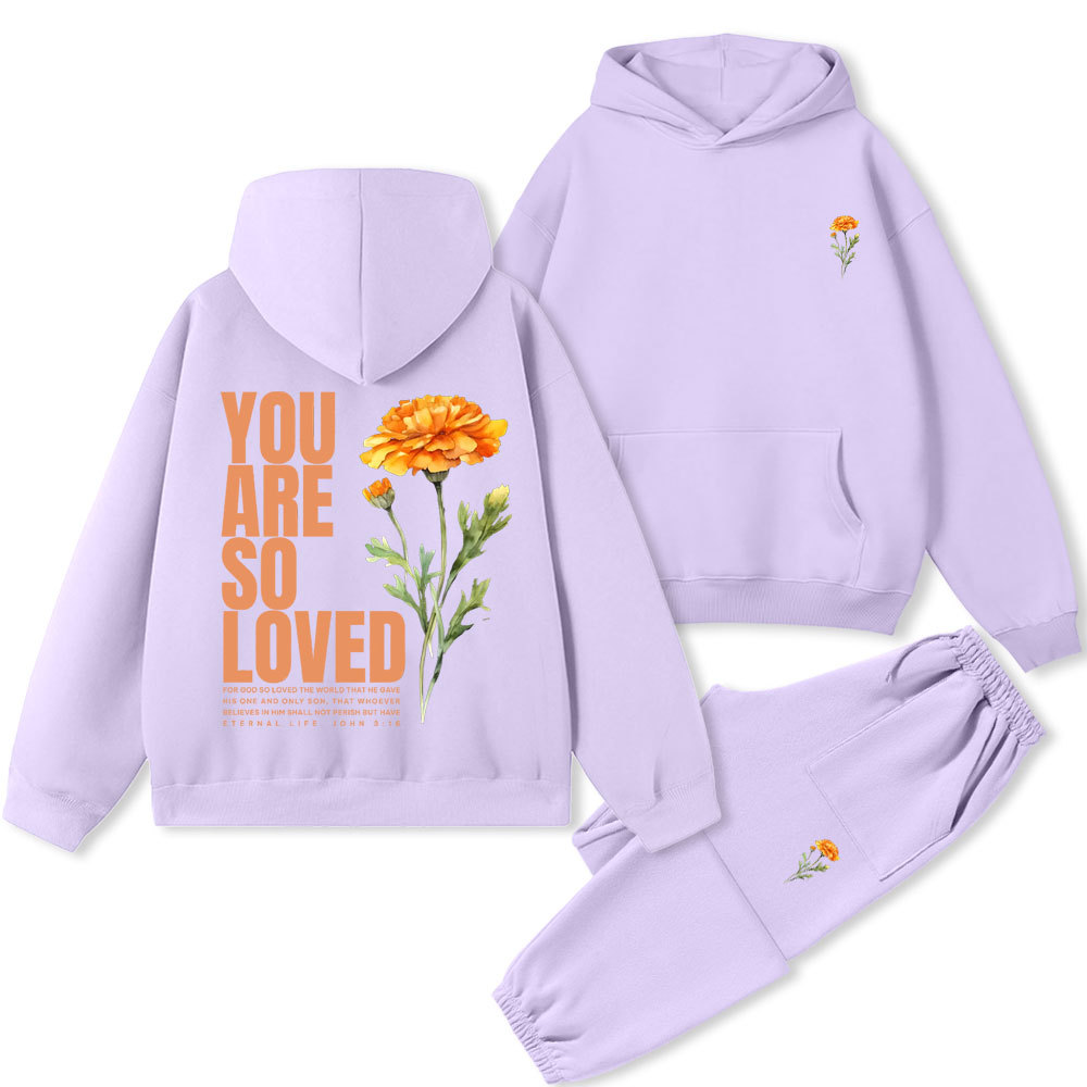 You Are So Loved Christian Premium Fleece Hoodie Set