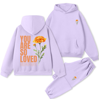 You Are So Loved Christian Premium Fleece Hoodie Set