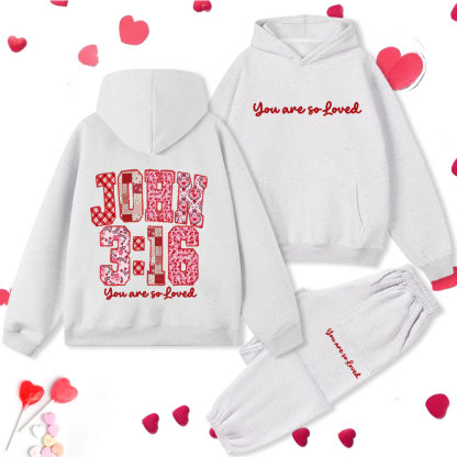 You Are So Loved Christian Premium Fleece Hoodie Set