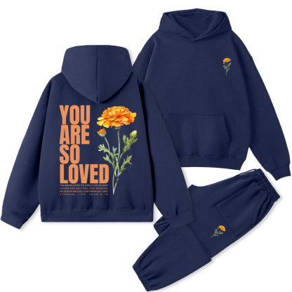 You Are So Loved Christian Premium Fleece Hoodie Set