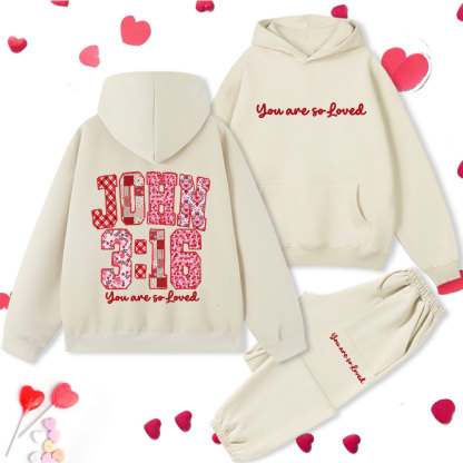 You Are So Loved Christian Premium Fleece Hoodie Set