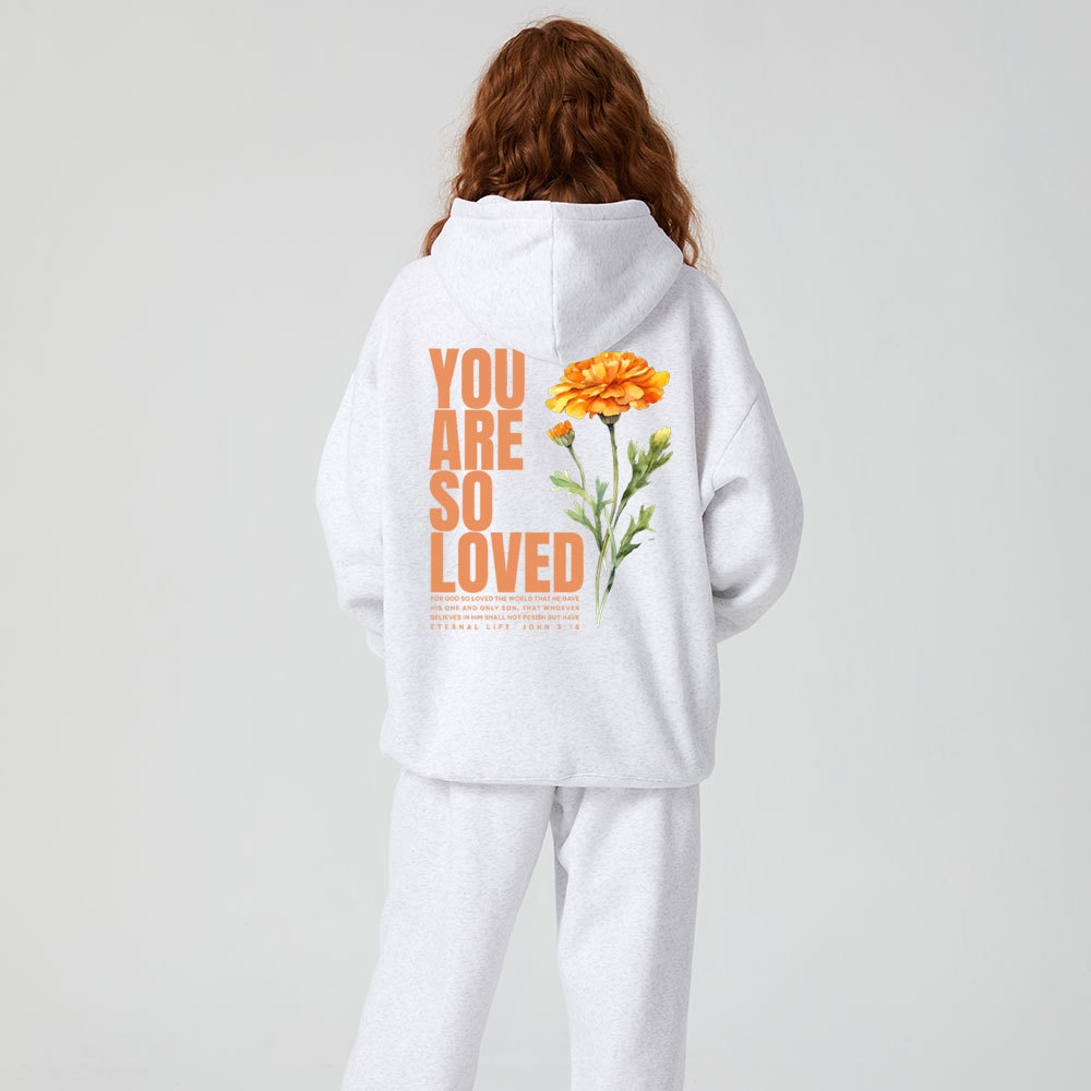 You Are So Loved Christian Premium Fleece Hoodie Set