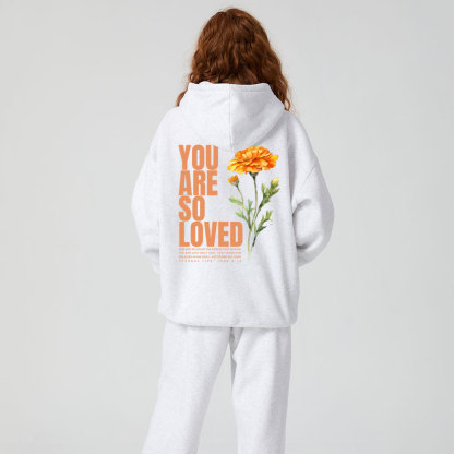 You Are So Loved Christian Premium Fleece Hoodie Set