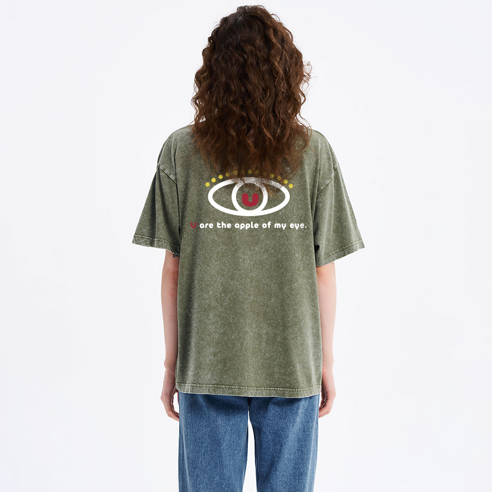 You Are The Apple Of My Eyes Christian Washed T-Shirt