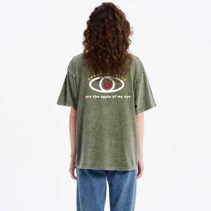 You Are The Apple Of My Eyes Christian Washed T-Shirt
