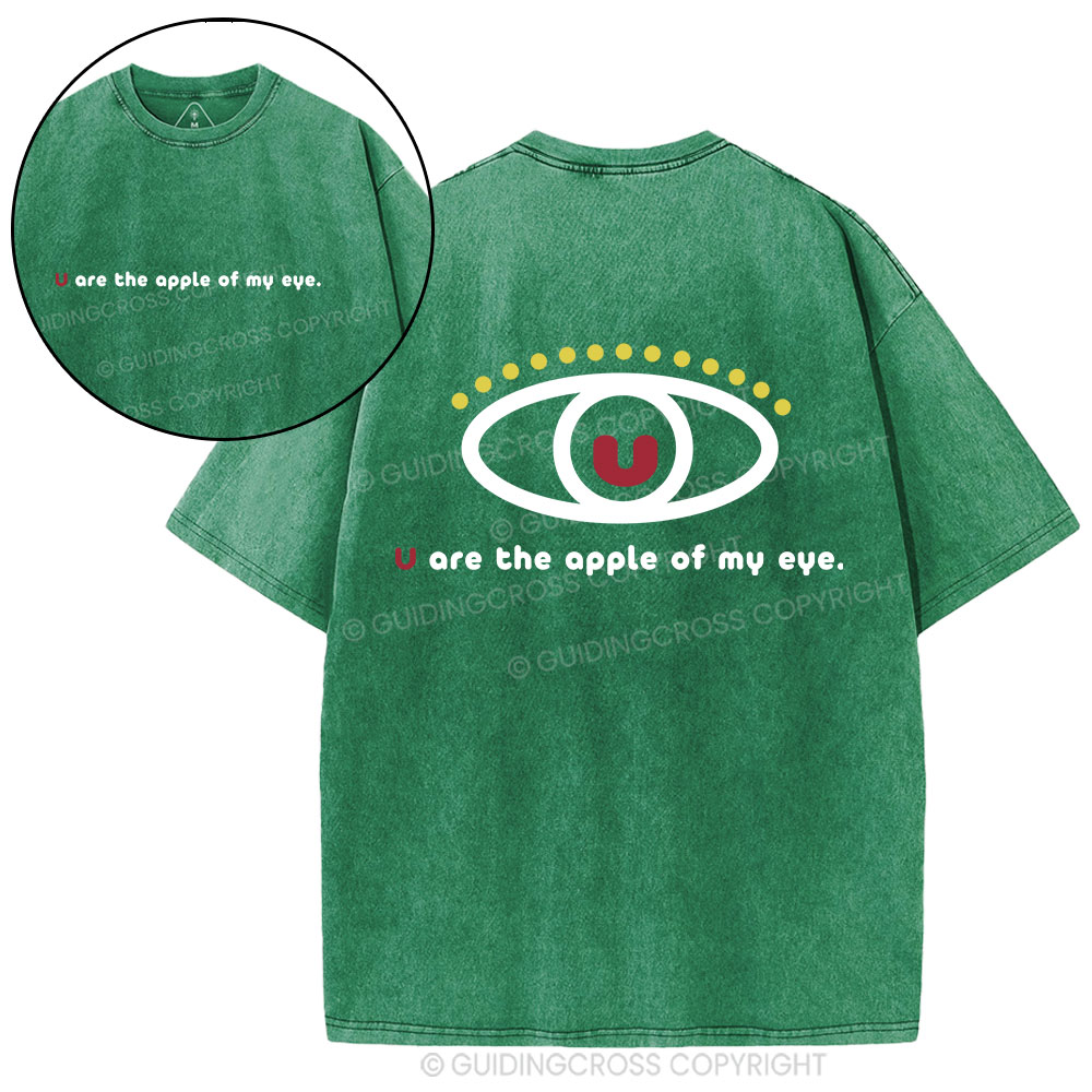 You Are The Apple Of My Eyes Christian Washed T-Shirt