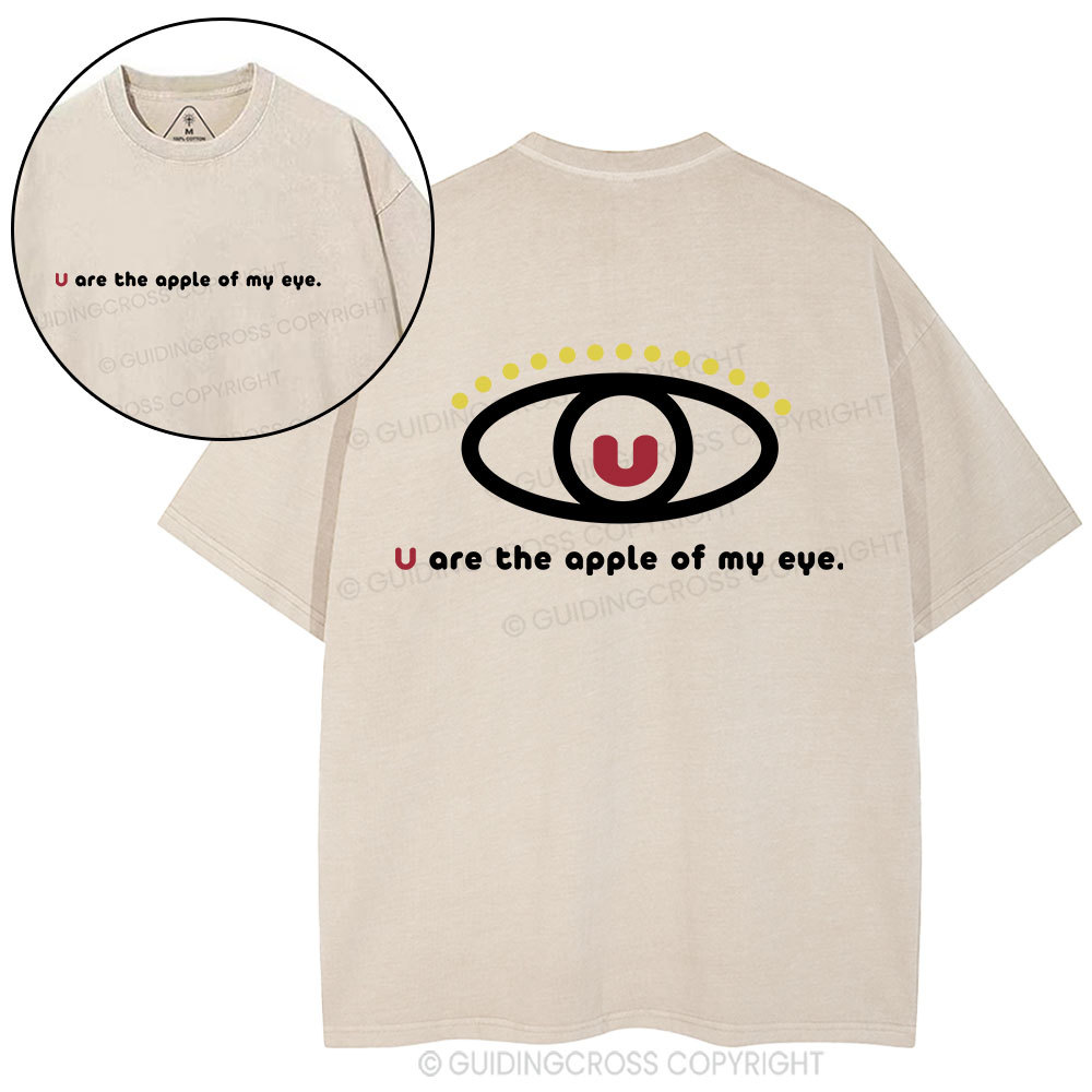 You Are The Apple Of My Eyes Christian Washed T-Shirt