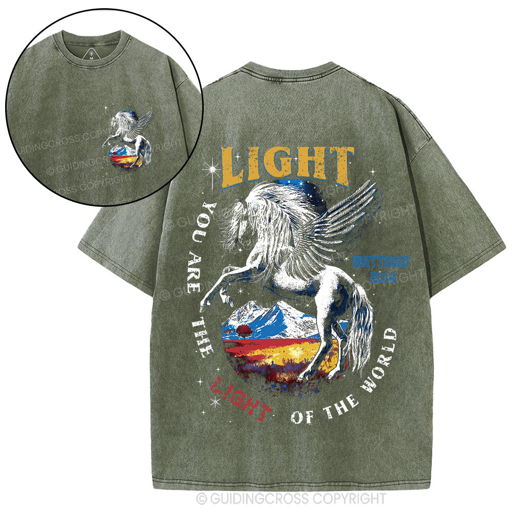 You Are The Light Of The World Christian Washed T-Shirt
