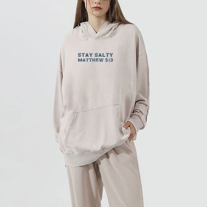 You Are The Salt Of The Earth Christian Washed Hoodie