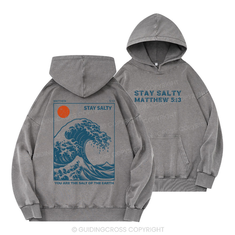 You Are The Salt Of The Earth Christian Washed Hoodie