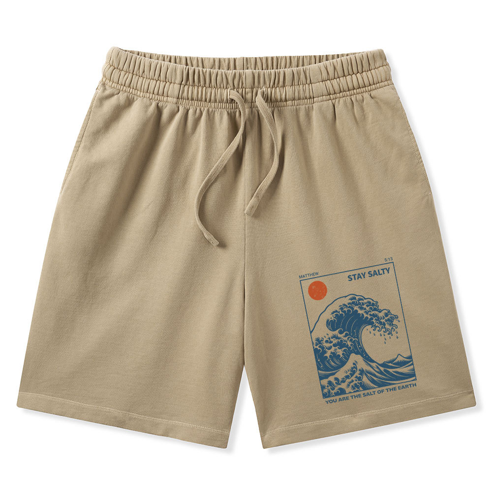 You Are The Salt Of The Earth Christian Washed Shorts