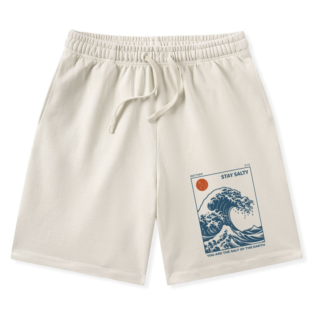 You Are The Salt Of The Earth Christian Washed Shorts