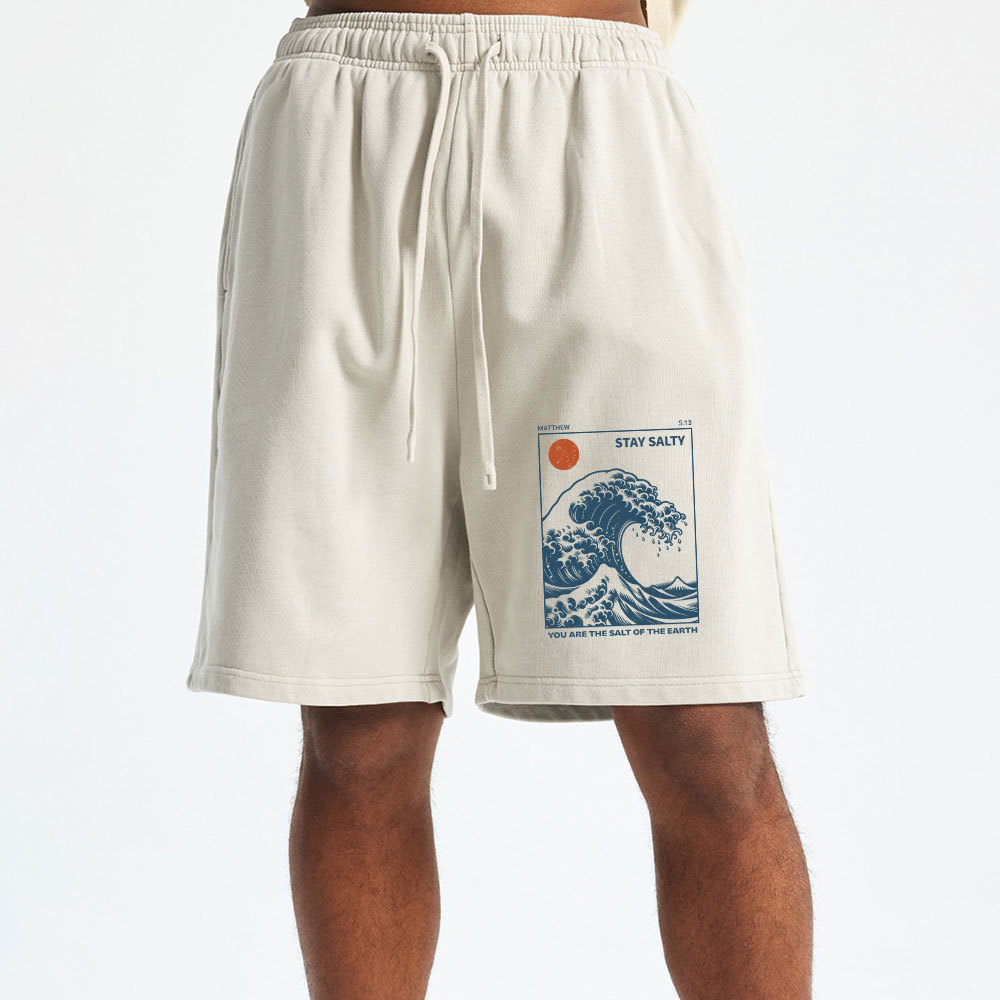 You Are The Salt Of The Earth Christian Washed Shorts