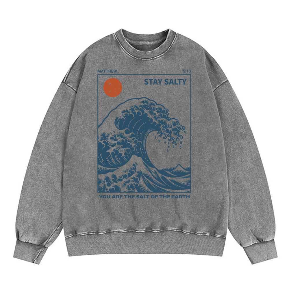You Are The Salt Of The Earth Christian Washed Sweatshirt