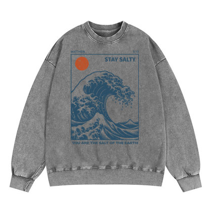 You Are The Salt Of The Earth Christian Washed Sweatshirt