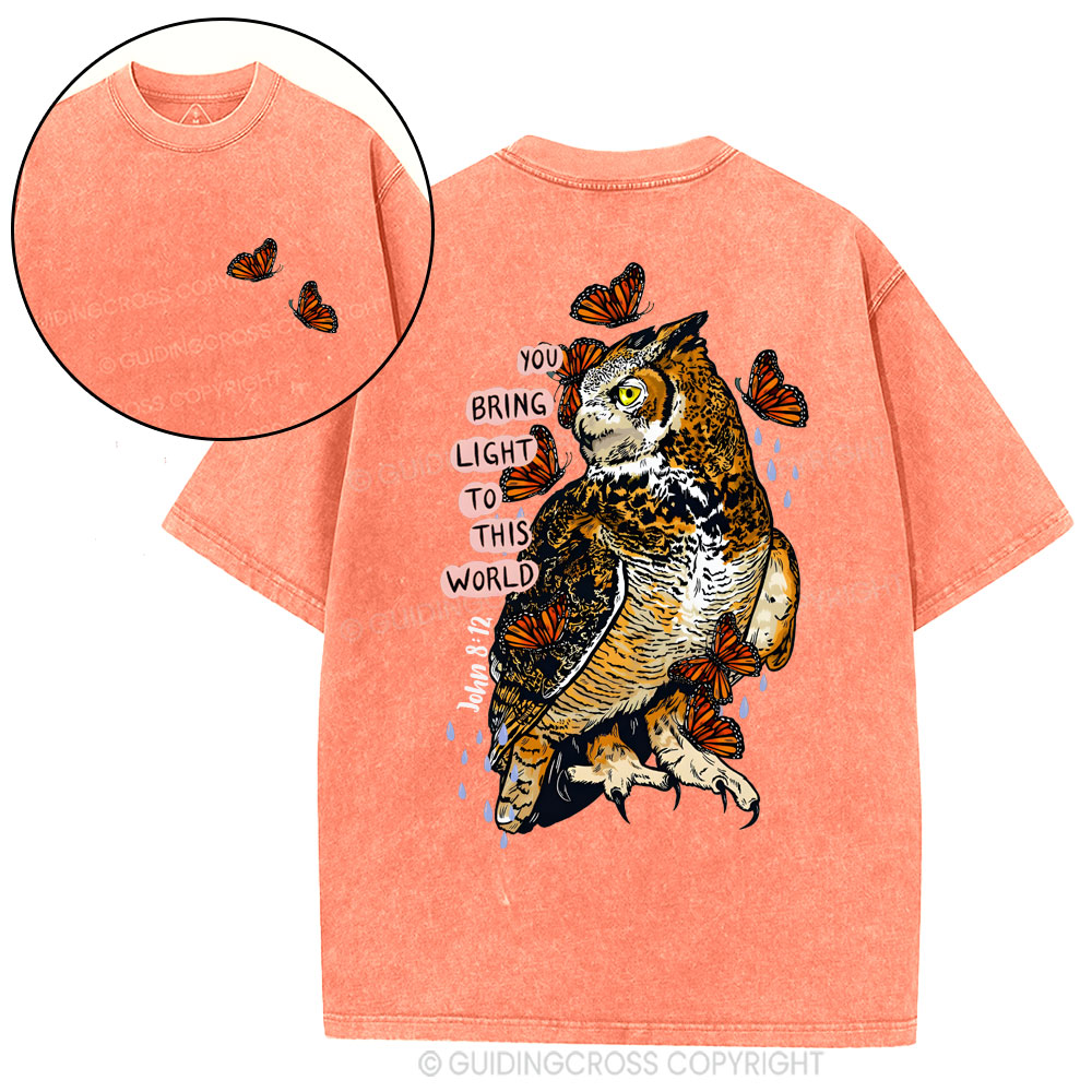 You Bring Light To This World Christian Washed T-Shirt